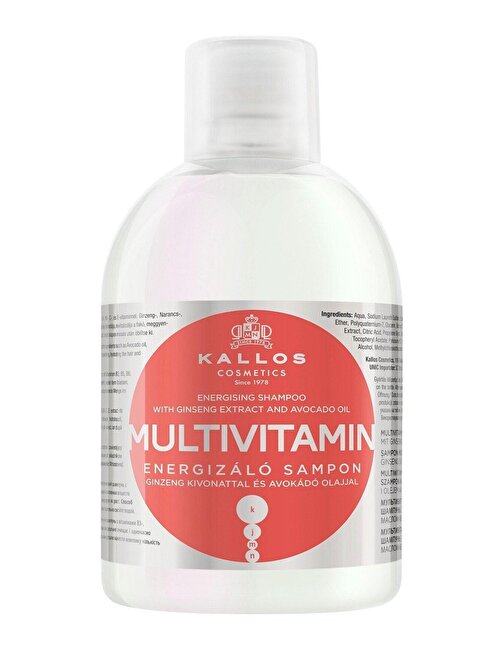 Multivitamin 1000ml Ginseng Özü Ve Avokado Yağı Içeren Multivitaminli Enerji Veren Şampuan