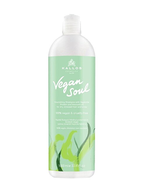 Vegan Soul 1000ml Kuru Yıpranmış Saçlara Bitkisel Protein Ve Avokado Yağlı Besleyici Vegan Şampuan