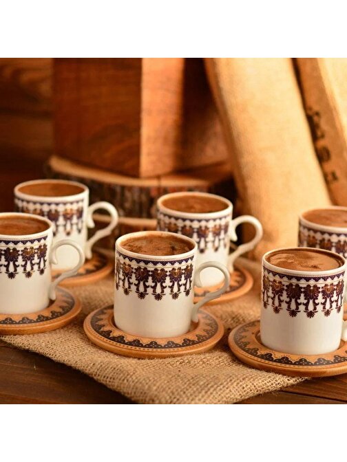 Bambum Menengiç 6 Kişilik Türk Kahve Fincan Takımı