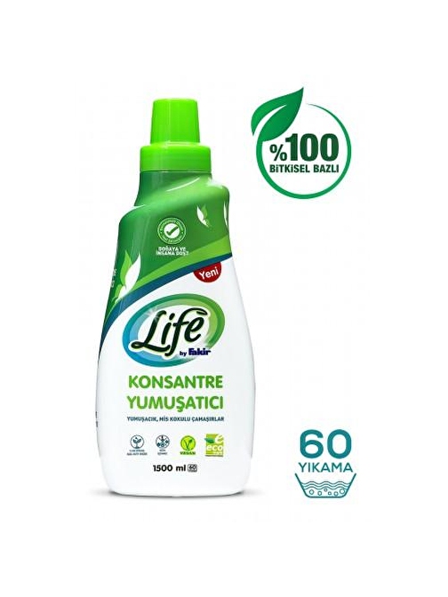 Life By Fakir Bitkisel Bazlı Konsantre Çamaşır Yumuşatıcısı 1500 ml