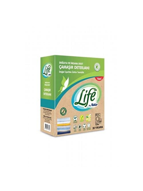 Life By Fakir Vegan Doğal Çamaşır Deterjanı Renkli ve Beyazlar 1,5 kg