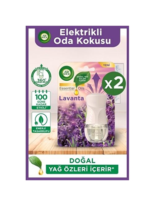 Air Wick Elektrikli Oda Kokusu Cihaz + Yedek Şişe Lavanta x 2 Adet