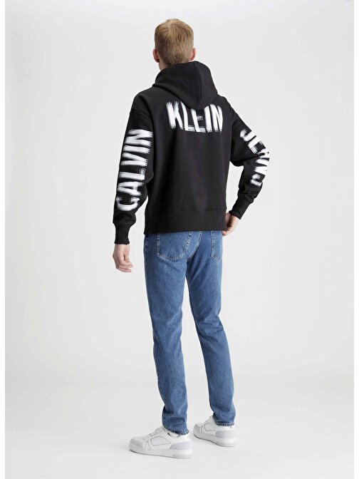Calvin Klein Jeans Kapüşon Yaka Siyah Erkek Sweatshırt J30J324629BEH