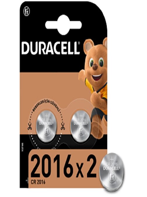 Duracell Özel 2016 Lityum Düğme Pil 3V, 2’li paket
