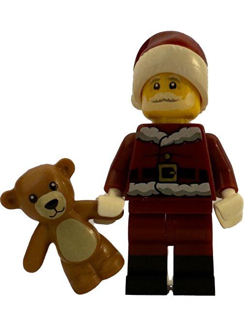 Orjinal Lego Minifigür Noel Baba ve Oyuncak Ayı