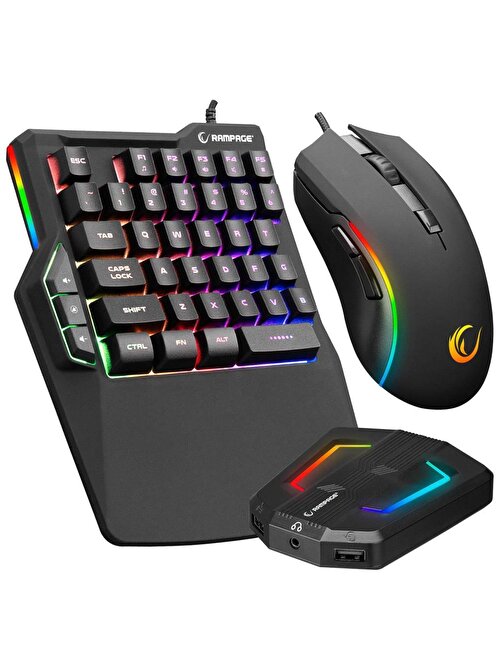 Rampage KM-R92 CHEAT-X USB Mini Klavye+Mouse+Switch Combo Gaming Oyuncu Klavye Mouse Set