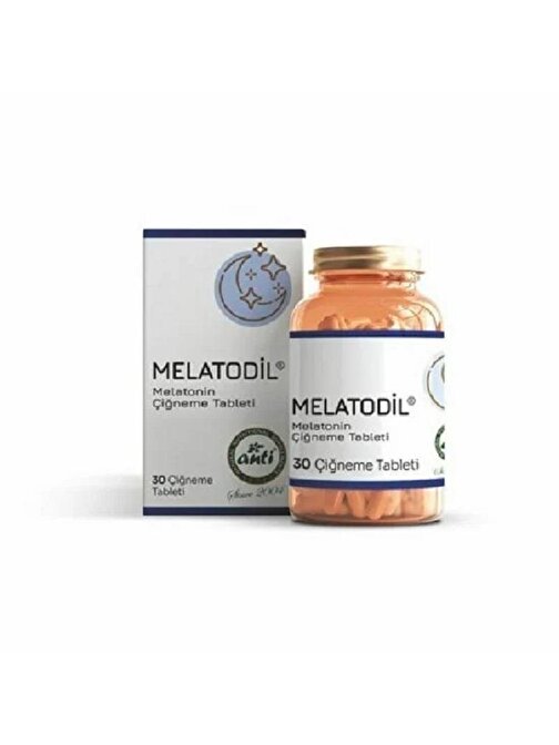 Anti Melatodil Melatonin 30 Çiğneme Tableti