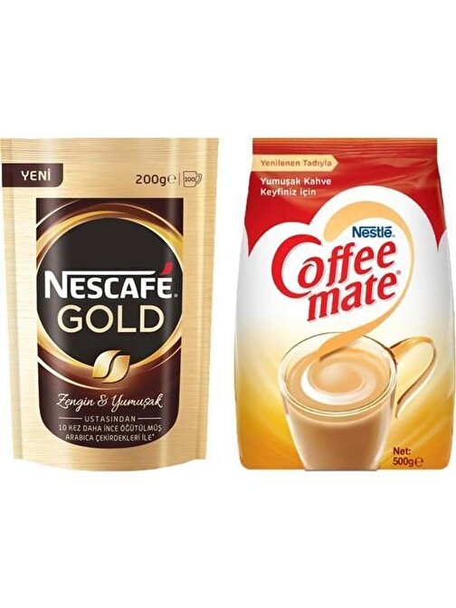 Nescafe Gold 200 gr + Nestle Coffee Mate 500 gr Fırsat Paketi