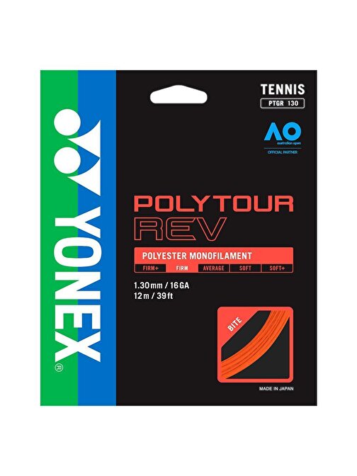 Yonex Poly Tour Rev 1.25 / 12M Turuncu Tenis Kordajı