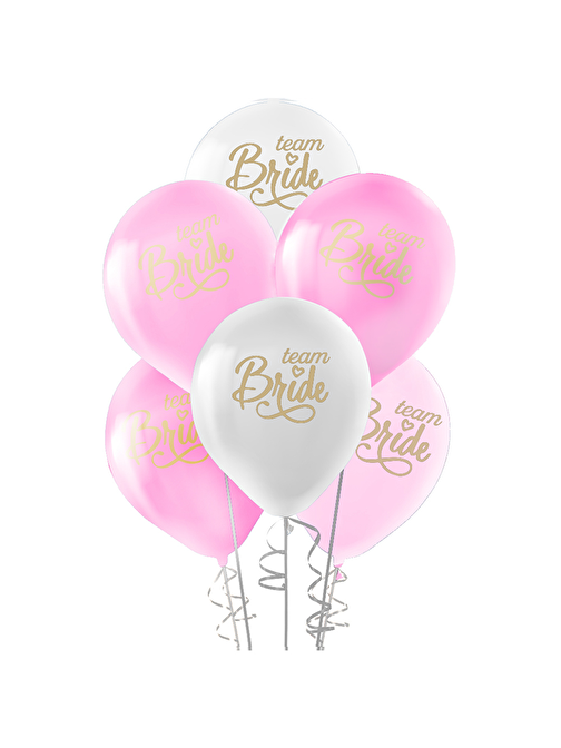 Pastel Balon Baskılı 100lü -Team Bride-