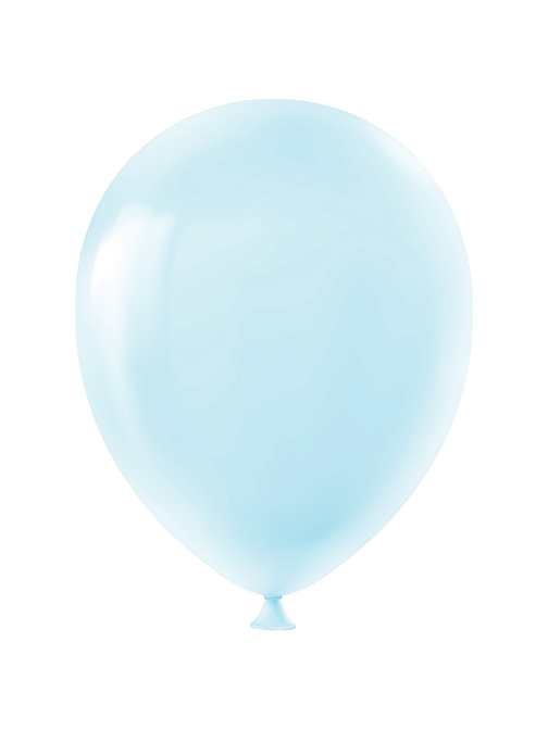 Makaron Balon 5" Baskısız 50li -Mavi-