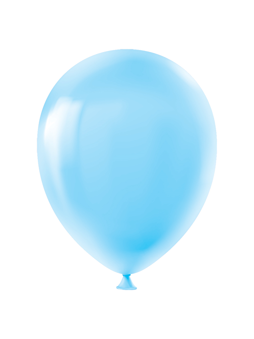 Pastel Balon Baskısız 100lü -Açık Mavi-
