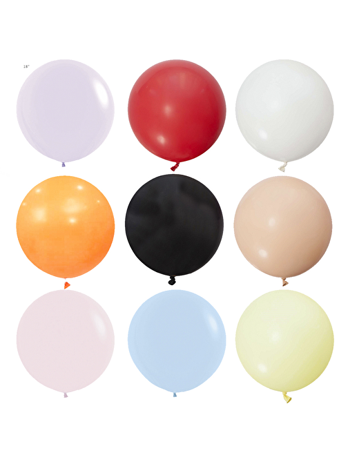 18" Pastel Baskısız Balon