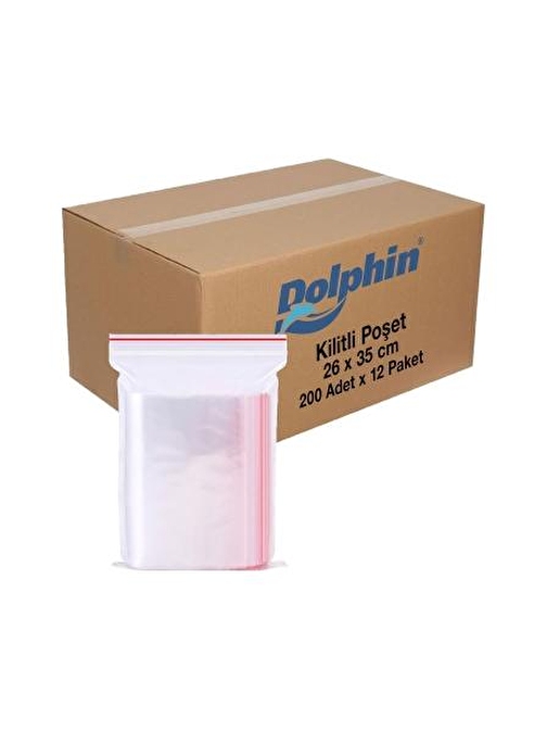 Dolphin Kilitli Poşet 26x35cm 200 Adet x 12 Paket Koli