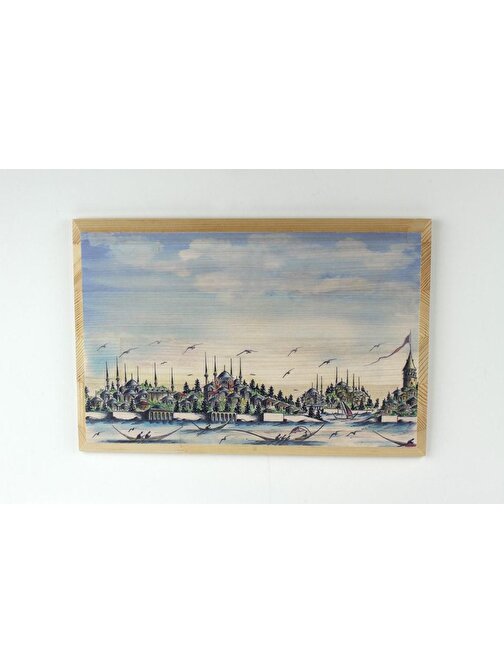 İsme Özel 39X26 cm Çam Ağacı İstanbul