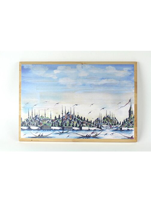 İsme Özel 57X36 cm Çam Ağacı İstanbul