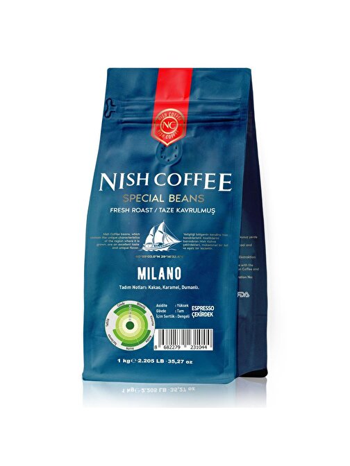 Nish Espresso Milano Kahve 1 Kg