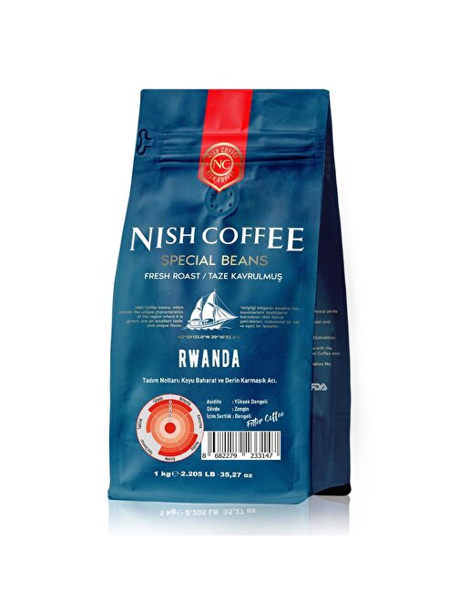 Nish Filtre Kahve Rwanda 1 Kg