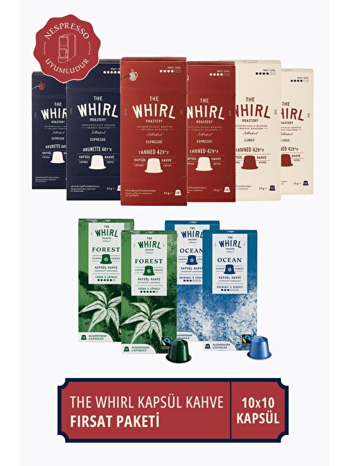 The Whirl Kapsül Kahve Fırsat Paketi 100 Kapsül