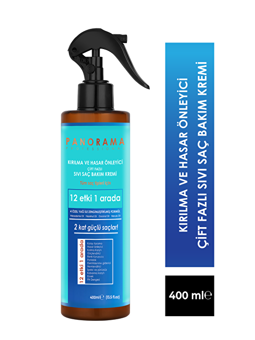 Panorama Professional Kırılma ve Hasar Önleyici Çift Fazlı Sıvı Saç Bakım Kremi (Fön Suyu) 400 ml