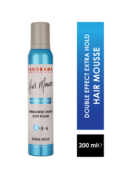 Panorama Professional Extra Hold Saç Köpüğü - 4 /200 ml/Bukle belirginleştirme, Hacimleştirme, Güç kazandırma, Besleyici