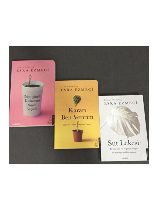 Kararı Ben Veririm, Düştüğünde Kalkarsan Hayat Güzeldir, Süt Lekesi Esra Ezmeci 3 Kitap Set