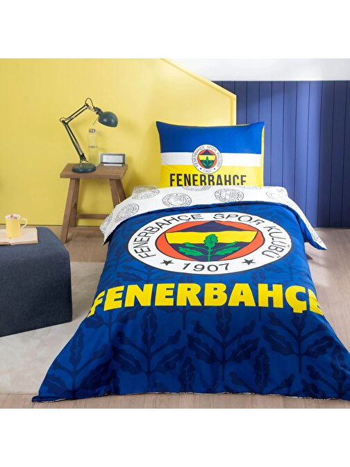 Taç Lisanslı Fenerbahçe Palamut Tek Kişilik Pamuk Nevresim Takımı