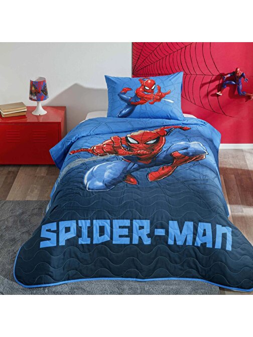 Spider-Man Focus Lisanslı Yatak Örtüsü + Yastık Kılıfı