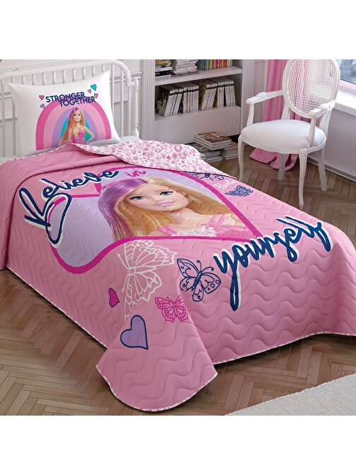 Barbie Winter Lisanslı Yatak Örtüsü + Yastık Kılıfı