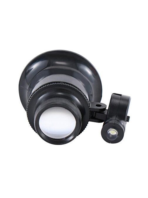 20X Büyütmeli Saat Takı Onarım Için Cam Lensli Optik Işıklı Göz Büyüteç  Mg13B-9A