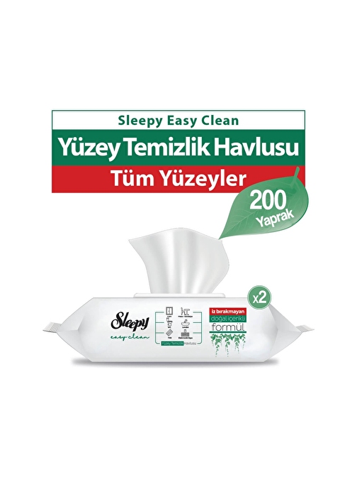 Sleepy Easy Clean Yüzey Temizlik Havlusu 200 Yaprak