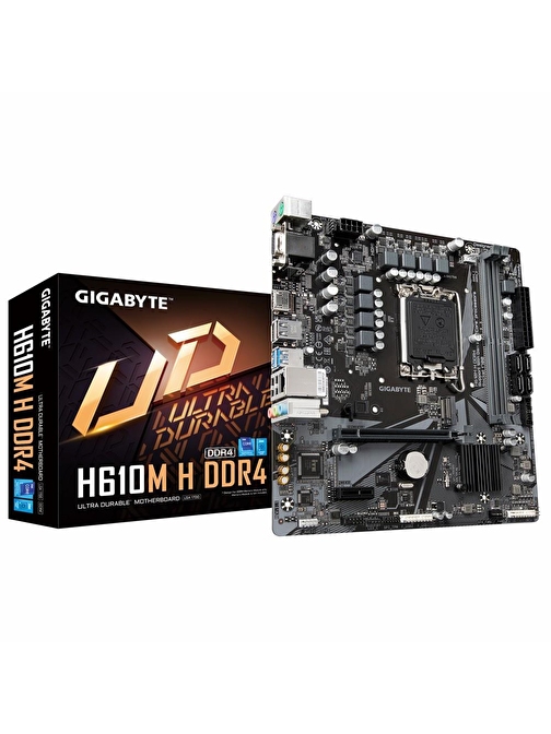 GIGABYTE H610M H H610 DDR5 Vga GLan mATX HDMI M2 1700p Anakart