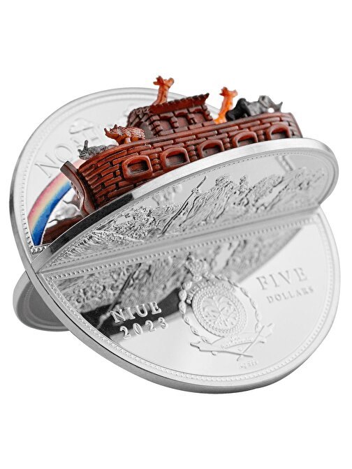 AgaKulche Noah's Ark Case 5$ 2 Ons Gümüş Sikke Coin (999.0)