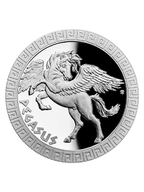 AgaKulche Mythical Creatures Pegasus Proof 1 Ons Gümüş Coin 999