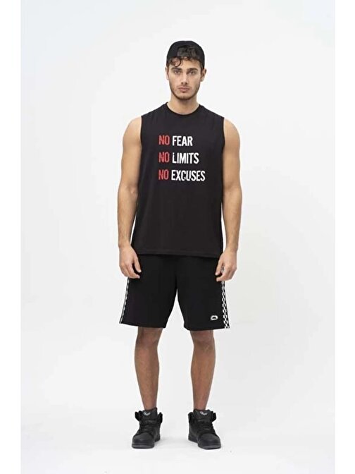 No Fear Orijinal Erkek Atlet T-shirt Siyah
