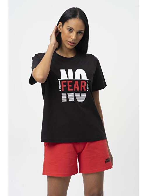 No Fear Orijinal Kadın T-shirt Siyah