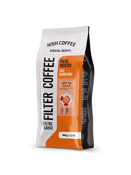 Nish Filtre Kahve Decaf Kafeinsiz 1 Kg