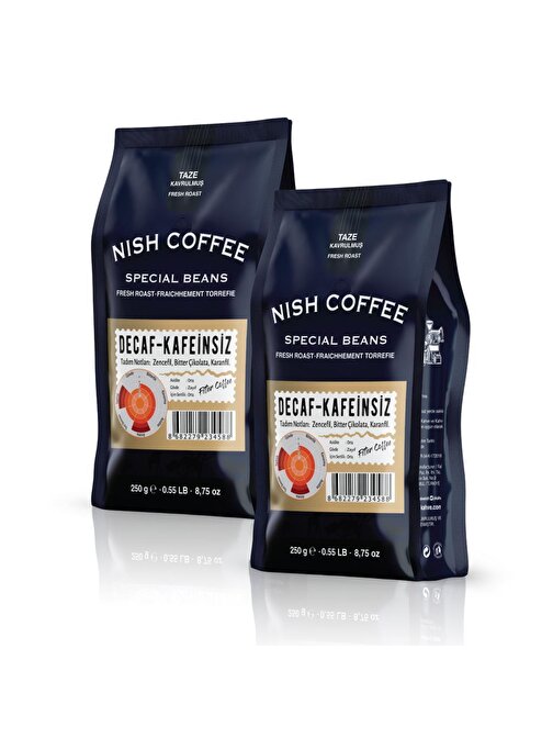 Nish Filtre Kahve Decaf Kafeinsiz 2x250 gr