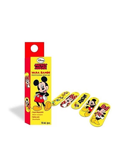 Disney Mickey Mouse Suya Dayanıklı Yara Bandı 10'lu