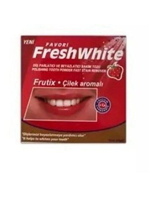 Fresh White Diş Tozu Çilek Aromalı 50 gr