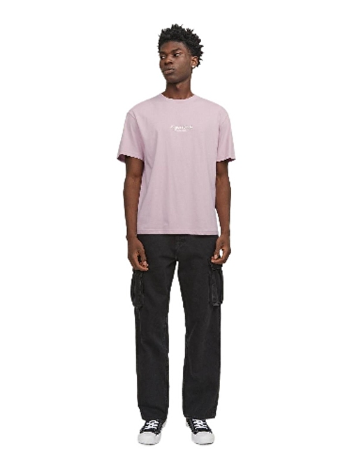 Jack&Jones O Yaka Regular Fit Pembe Erkek T-Shirt 12240121