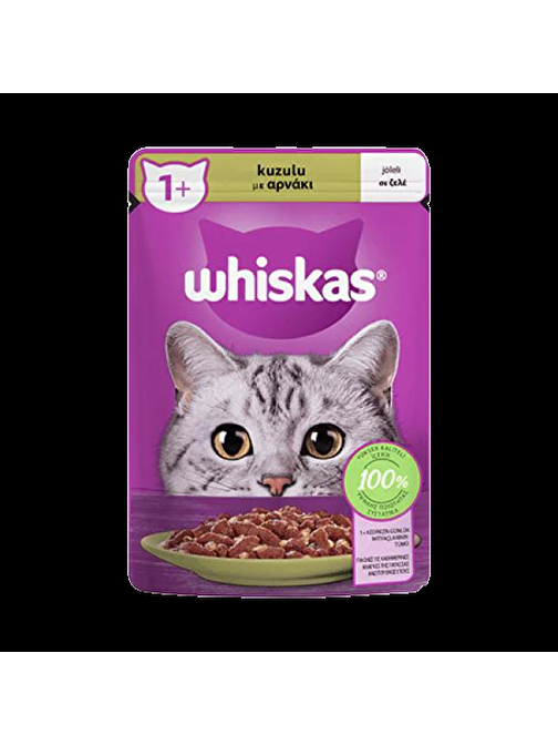 Whiskas Pouch Jöle İçinde Kuzulu Yetişkin Kedi Konservesi 85 Gr