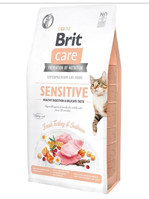 Brit Care Sensitive Hypo-Allergenic Tahılsız Yetişkin Kedi Maması 7kg