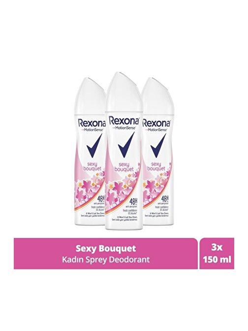 REXONA WOMEN SEXY BOUQUET ÇEKİCİ&ÇİÇEKSİ 150ML 3 adet