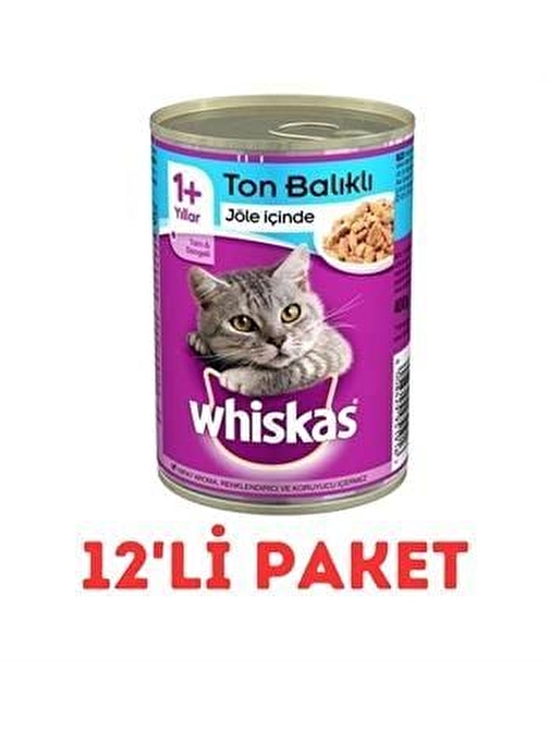 Whiskas Ton Balıklı Kedi Konserve 400 Gr 12'Li Paket