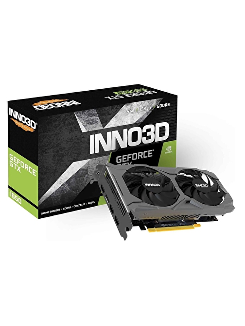 Inno3D GeForce GF-GTX1650 TWIN X2 OC V3 4GB 128BIT GDDR6-3xDP+HDMI Ekran Kartı