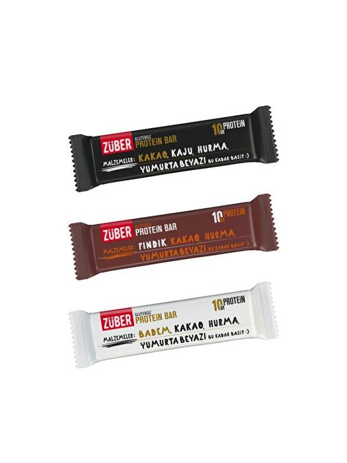 Züber Protein Bar Deneme Paketi 35g X 3 Adet