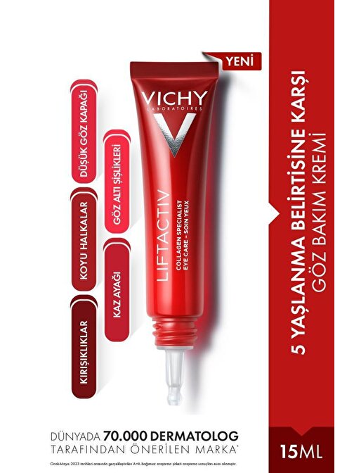 Vichy Liftactiv Collagen Specialist Yaşlanma Belirtilerine Karşı Göz Bakım Kremi