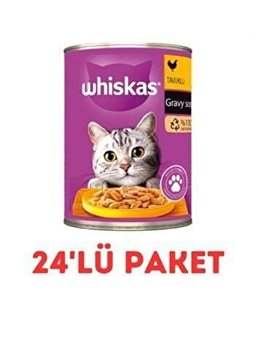 Whiskas Tavuklu Kedi Konservesi 400 Gr 24'Lü Paket