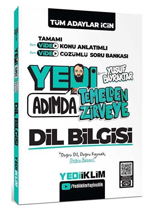 Yediiklim Tüm Adaylar İçin Yedi Adımda Temelden Zirveye Dil Bilgisi Video Konu Anlatımlı Video Çözümlü Soru Bankası